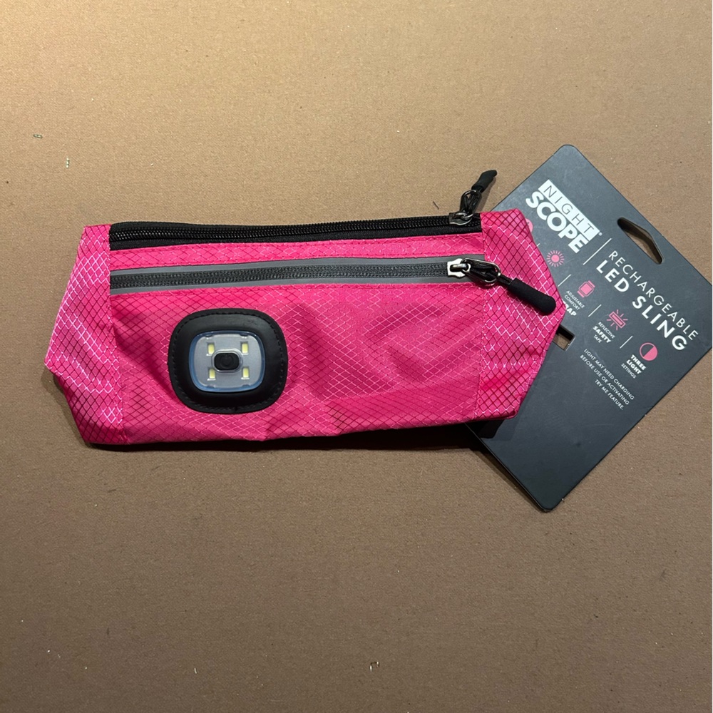 Night Scope Pink LED Running Belt NWT